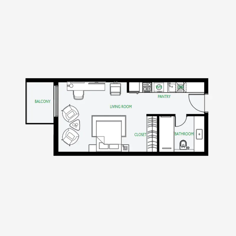 Studio floor plan