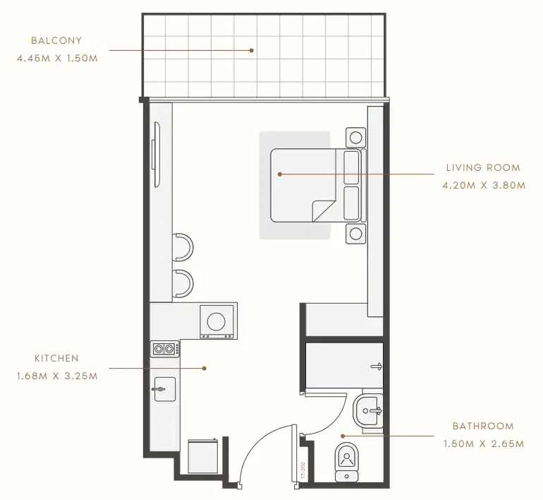 Studio apartments - Riviera Rêve floor plan