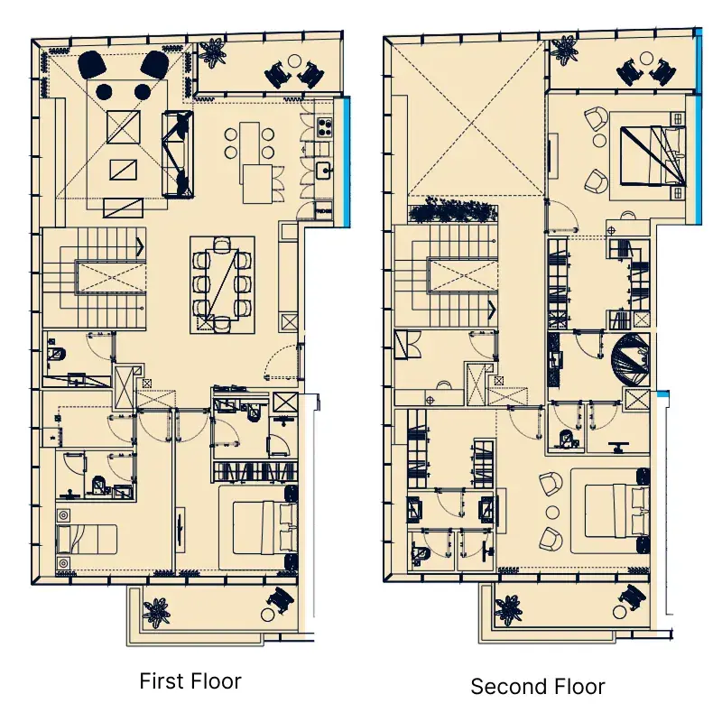 3.5 bedrooms duplex - Riviera Rêve floor plan