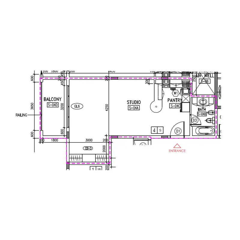 Studio floor plan