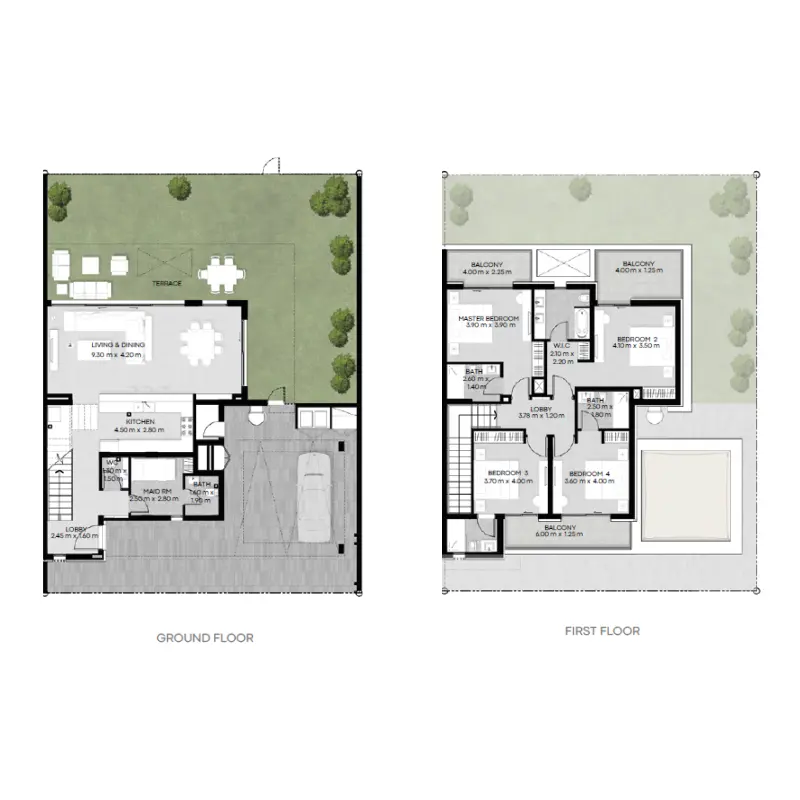 4 bedroom floor plan