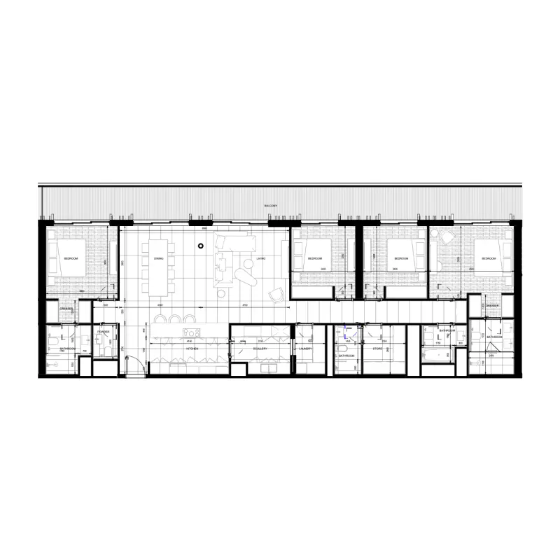 4 bedroom floor plan