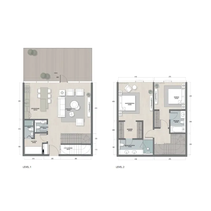 2 bedroom floor plan