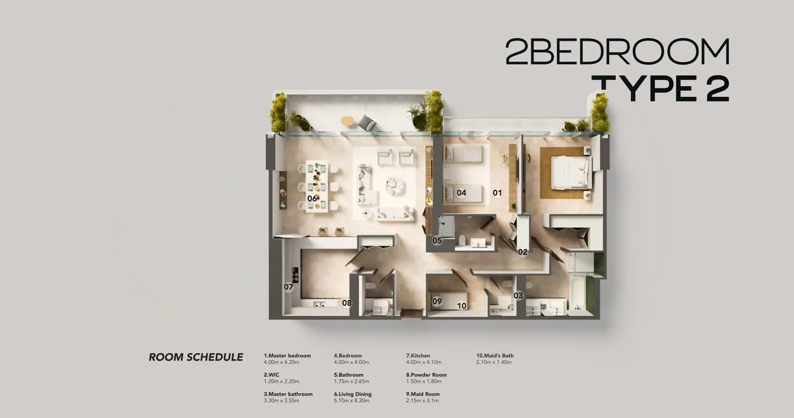 Type 2 floor plan