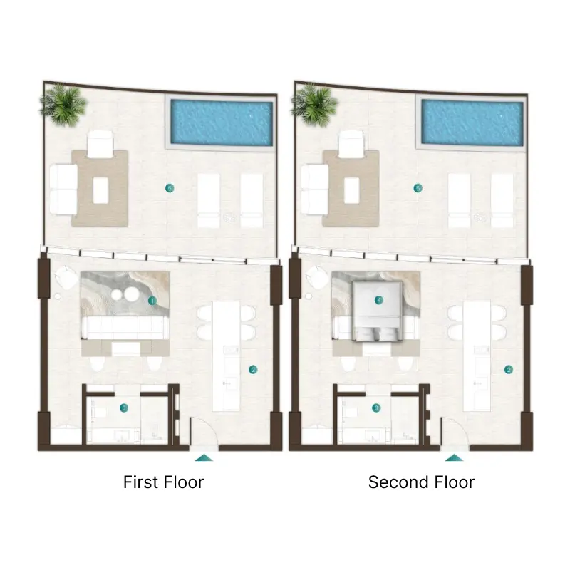 1 bedroom floor plan
