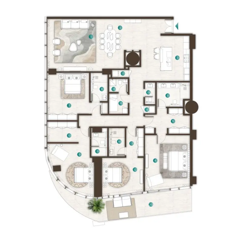 4 bedroom floor plan
