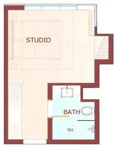 Studio apartments - Playa Viva floor plan