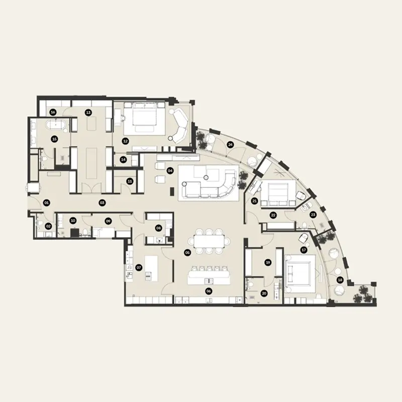 3 bedroom floor plan
