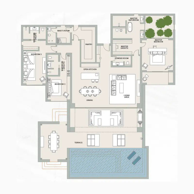 3 bedroom floor plan