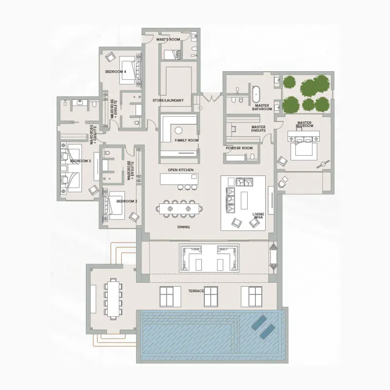 4 bedroom floor plan