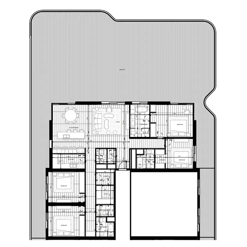 4.5 bedrooms apartments - Nikki Beach Residences floor plan