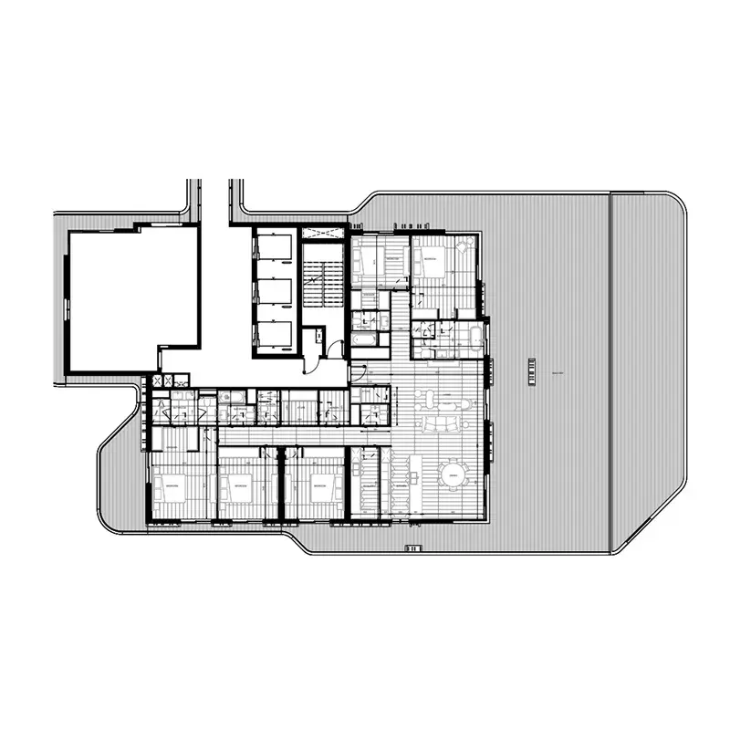 5.5 bedrooms apartments - Nikki Beach Residences floor plan