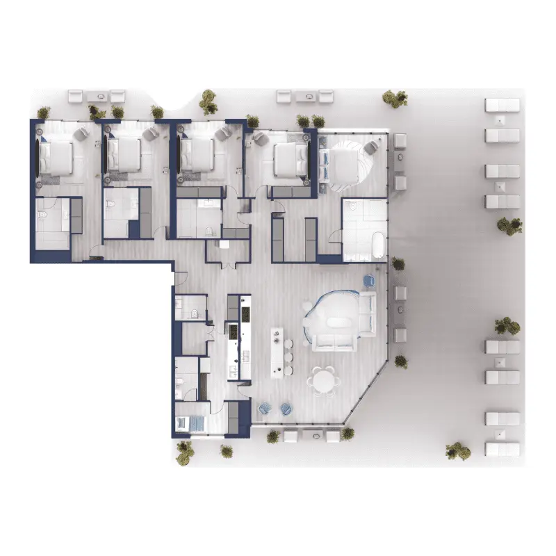 5 bedroom floor plan