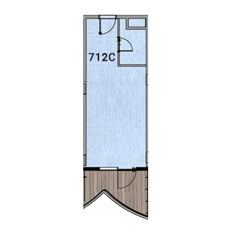Studio apartments - Aqua Arc floor plan