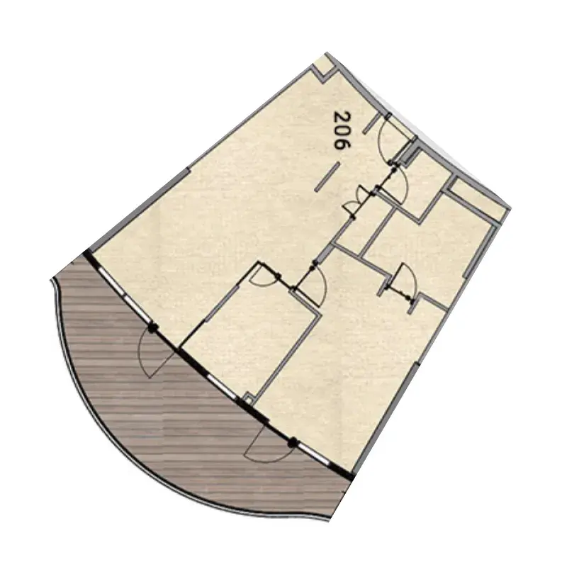 1 Bedroom apartments - Aqua Arc floor plan
