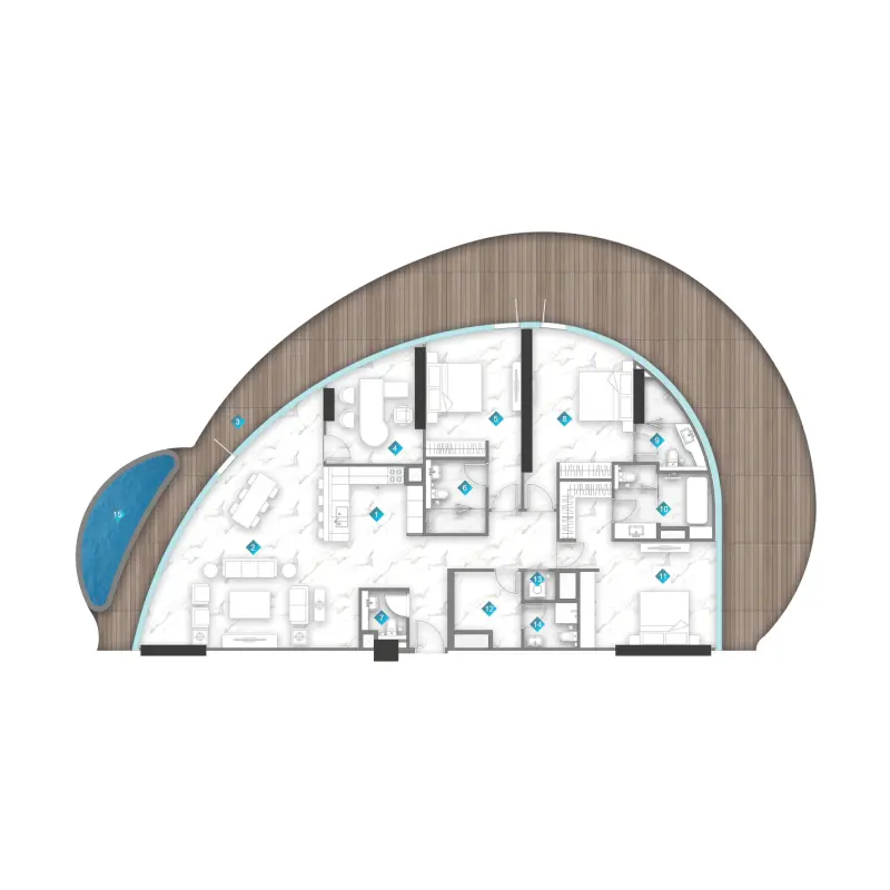 3 bedroom floor plan