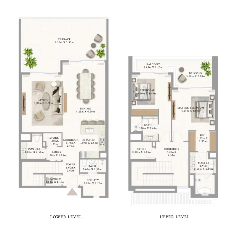 2 bedroom floor plan