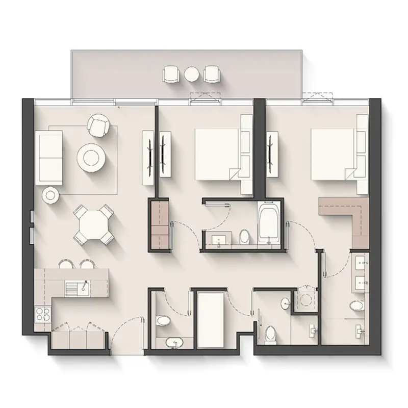 2,5 bedroom Apartments -  Soto Grande floor plan