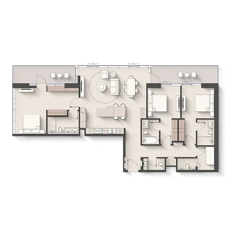 3 bedroom Apartments -  Soto Grande floor plan