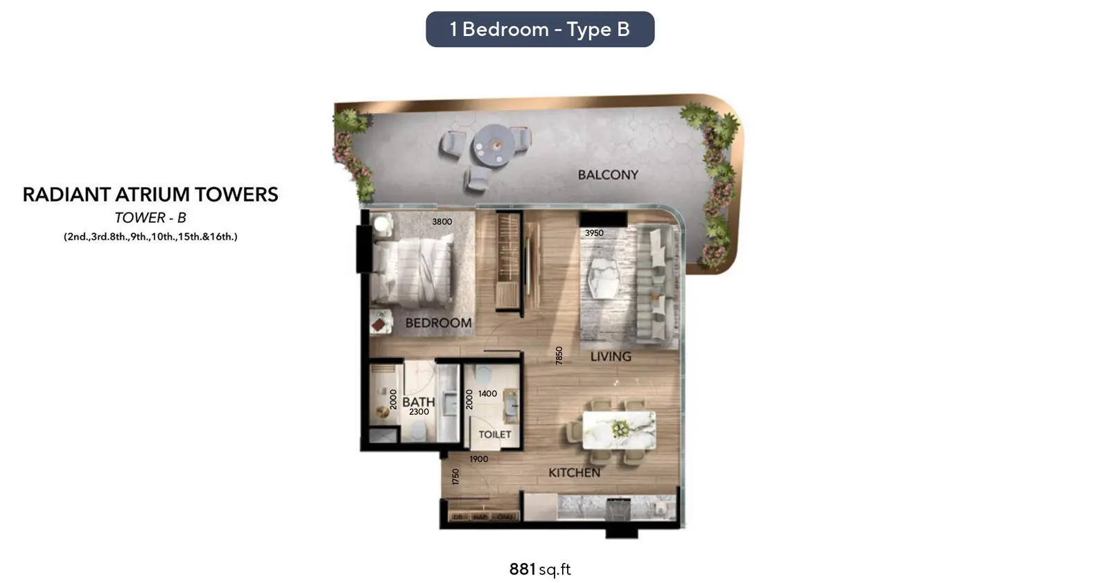 Type B floor plan