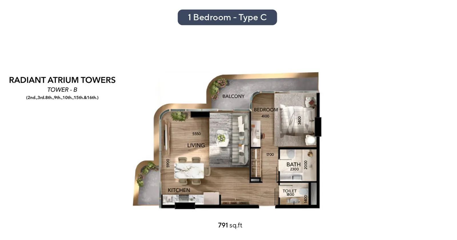 Type C floor plan