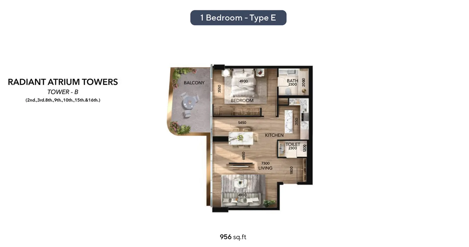 Type E floor plan
