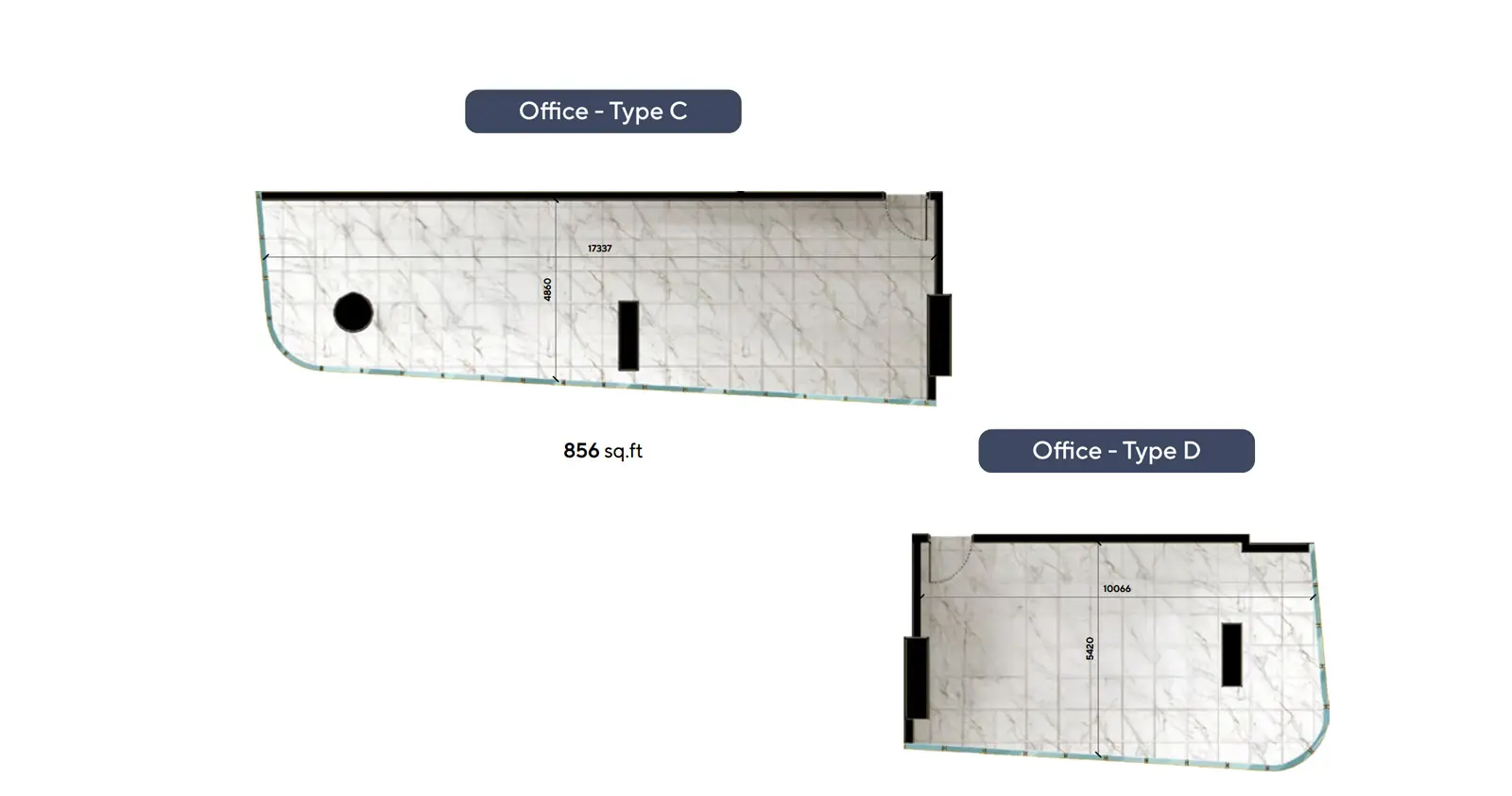 Office Type C & D floor plan