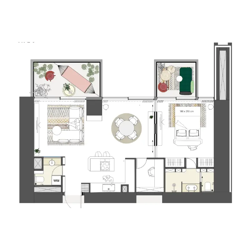 1 bedroom floor plan