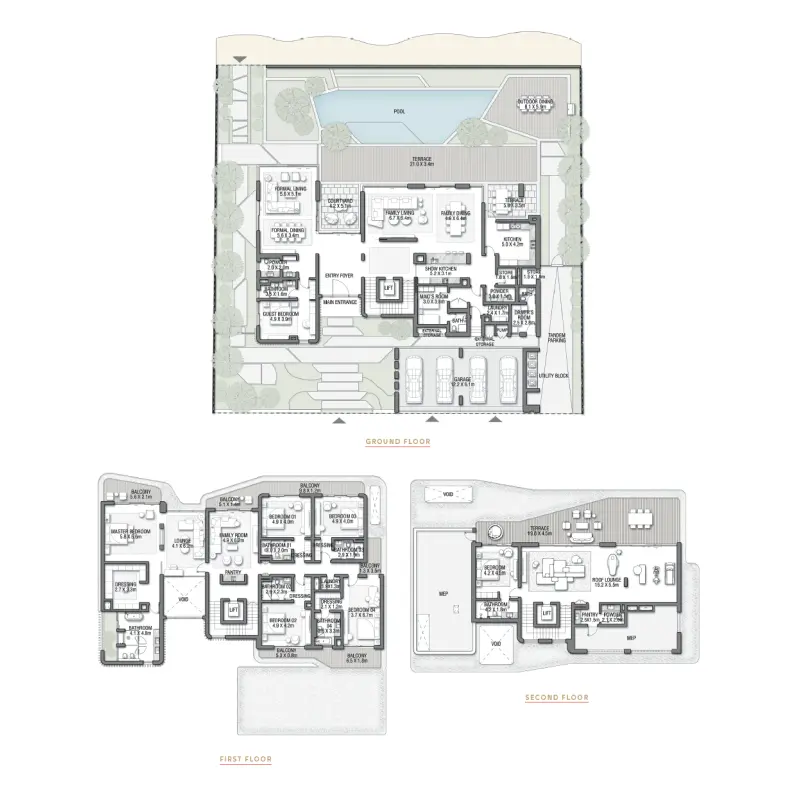7 bedroom floor plan