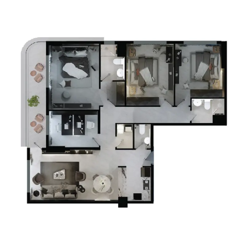 3,5 bedroom floor plan