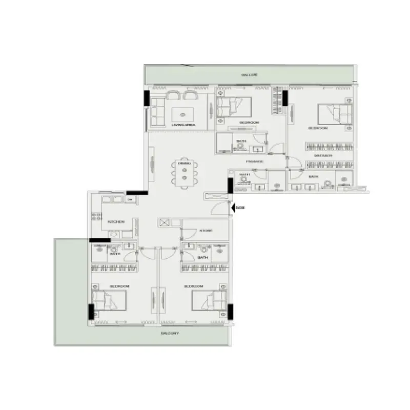 4 bedroom floor plan