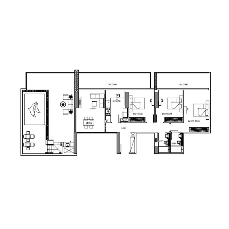 3 bedroom floor plan