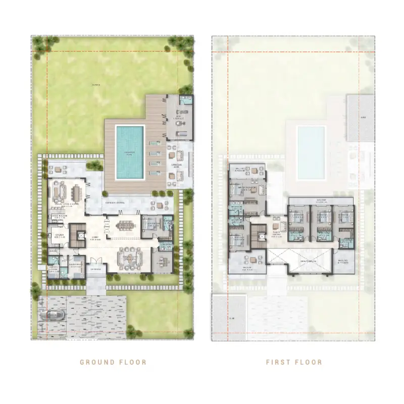 6 bedroom floor plan
