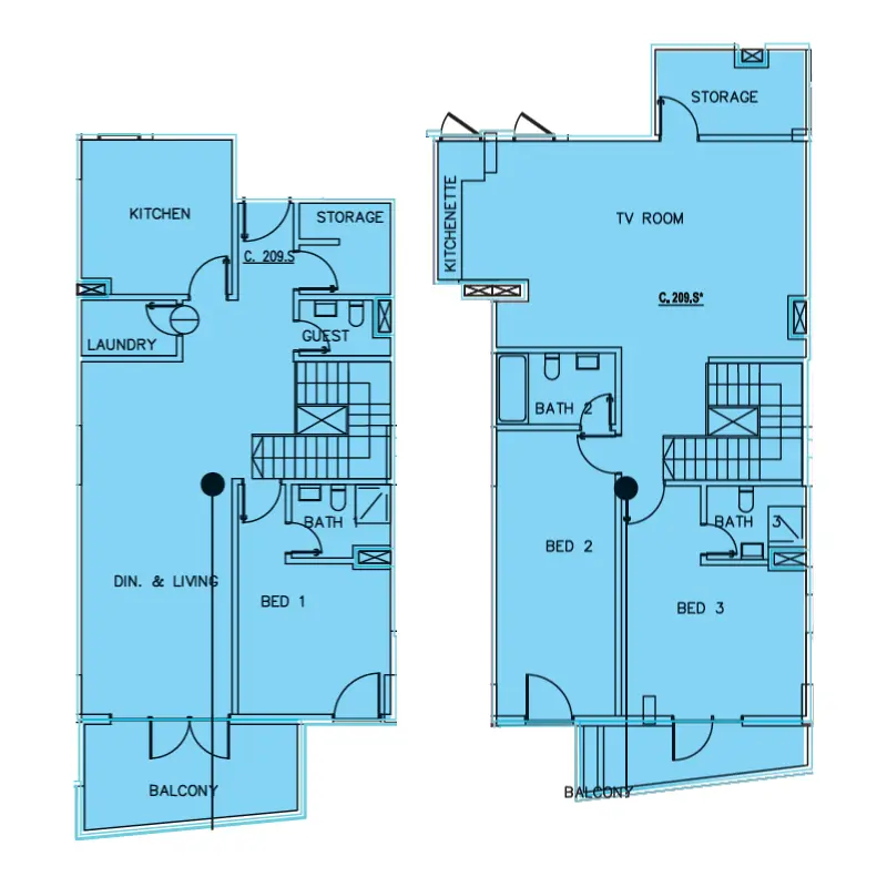 3 bedroom floor plan