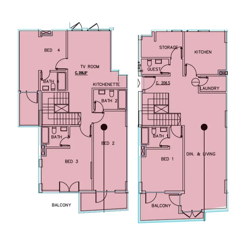 4 bedroom floor plan