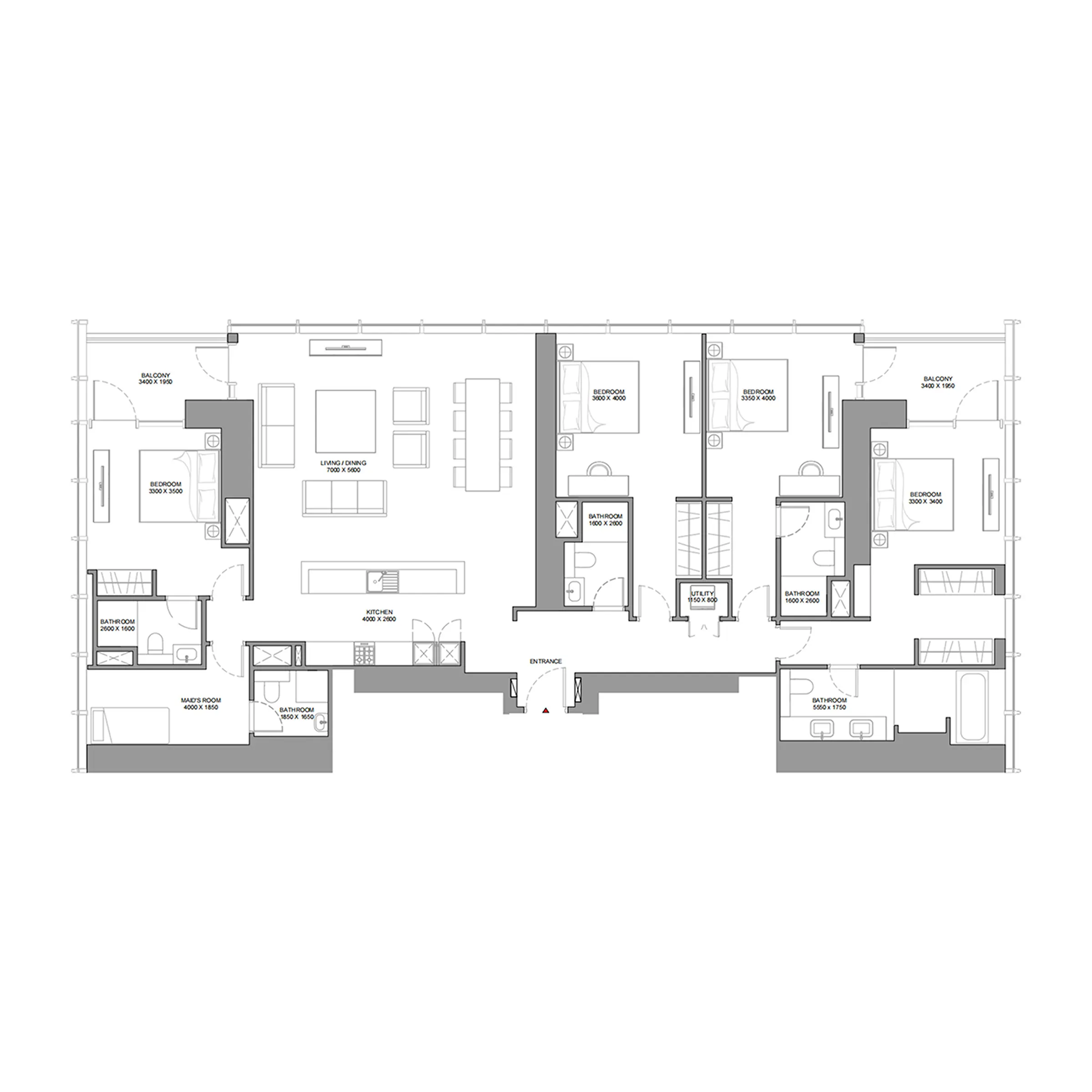 4 bedroom floor plan