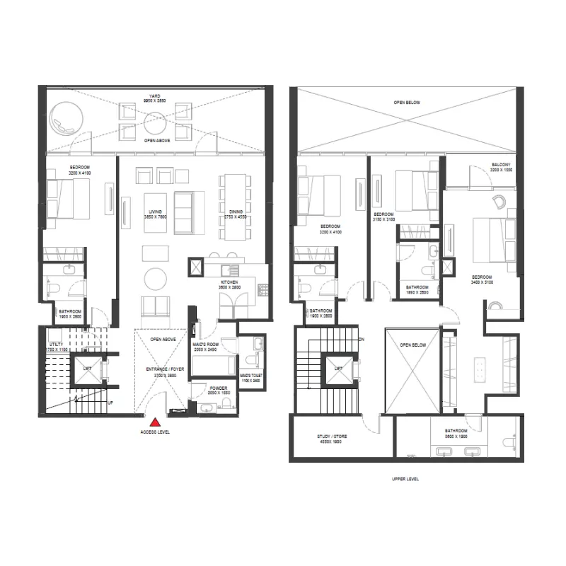 4 bedroom floor plan