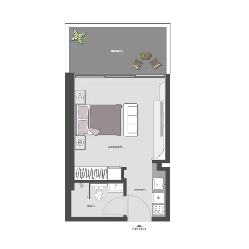 Studio apartments - Arib Collection floor plan