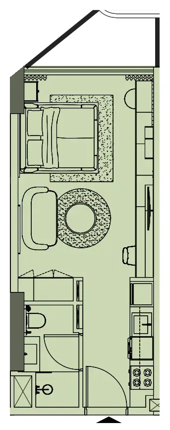 Studio apartments - Cove Edition 5 floor plan
