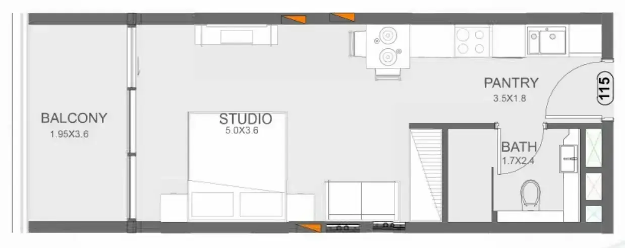 Studio apartments - Floarea Oasis floor plan