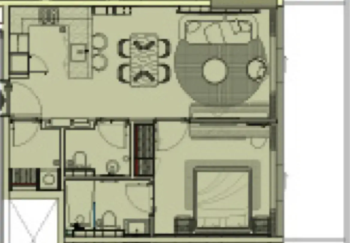 1 Bedroom apartments - Cove Grand floor plan