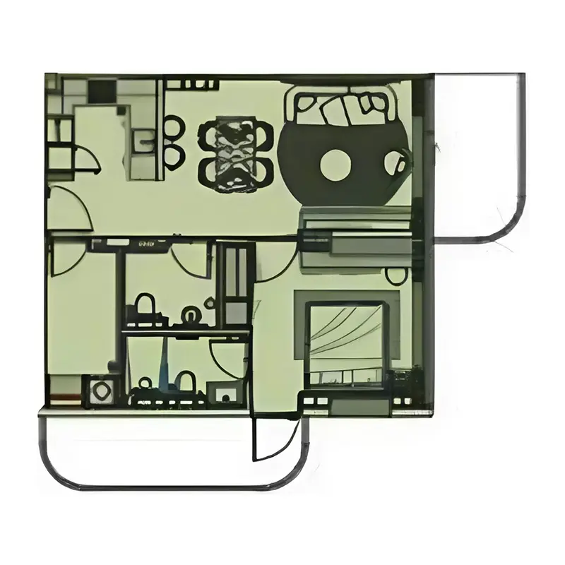 1 bedroom Apartments -  Cove Grand floor plan