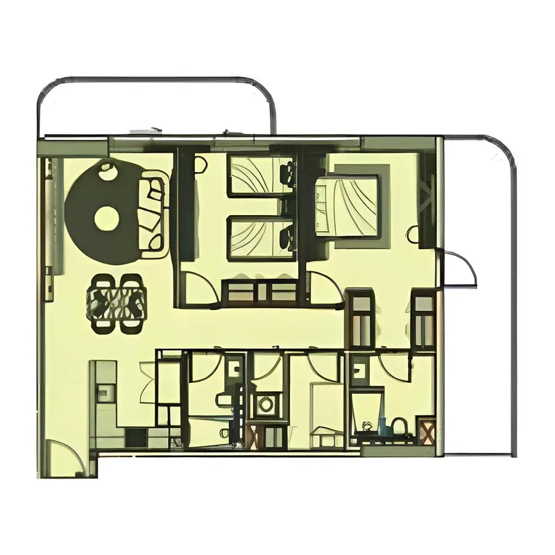 2 bedroom Apartments -  Cove Grand floor plan