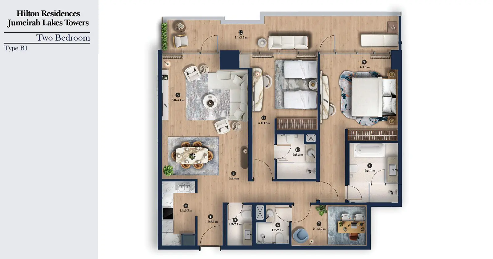 Type B1 floor plan
