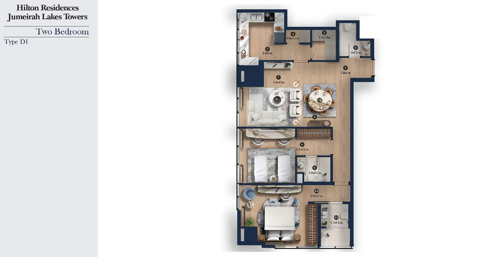 Type D1 floor plan