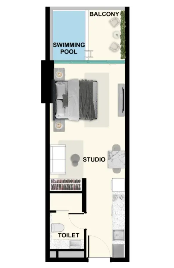Studio apartments - Samana Ibiza floor plan