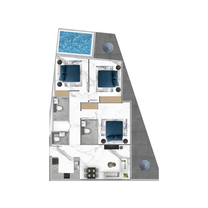 3 bedroom floor plan