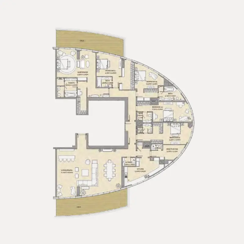 5 bedroom floor plan