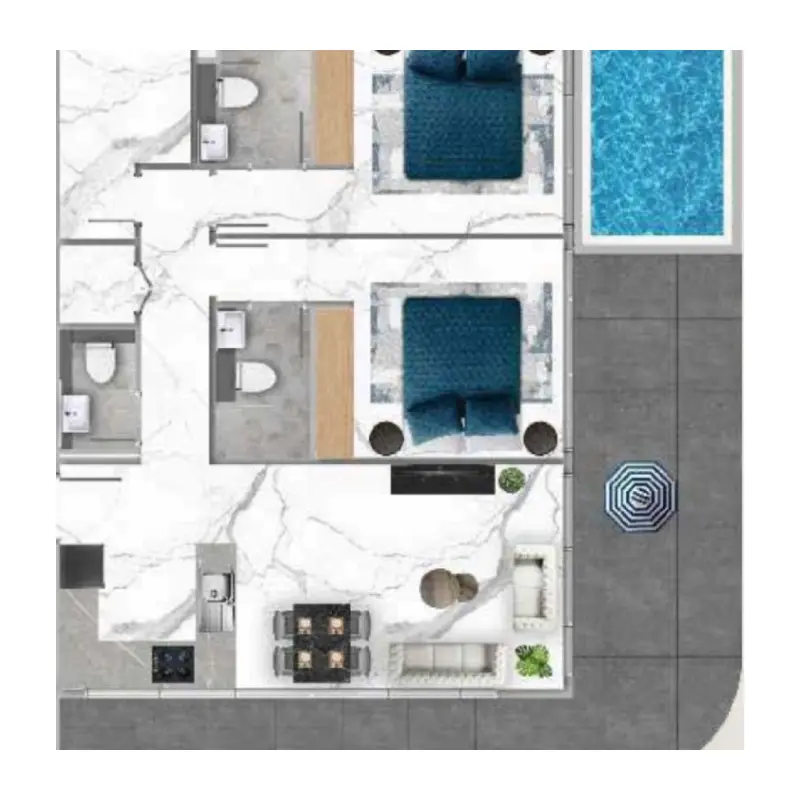 2 bedroom floor plan