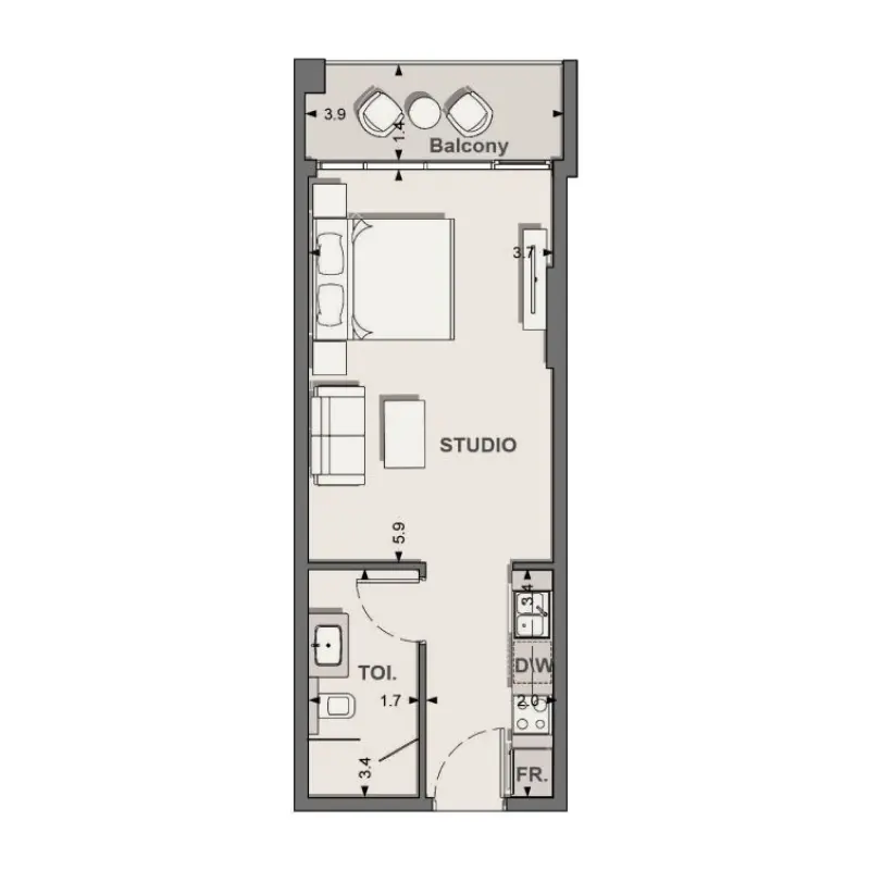 Studio floor plan